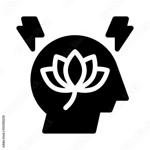 stress relief glyph icon