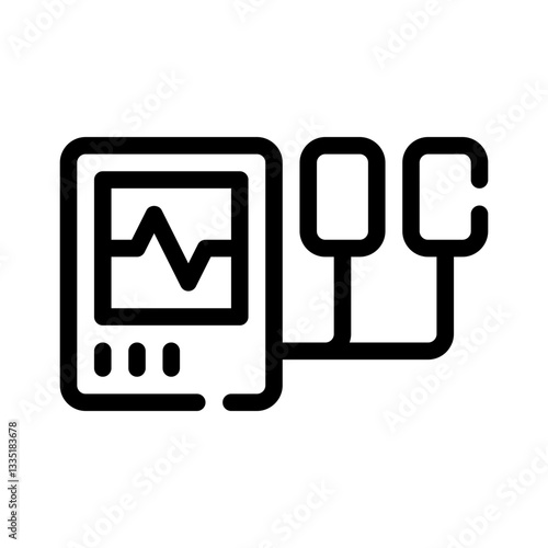 defibrillator line icon
