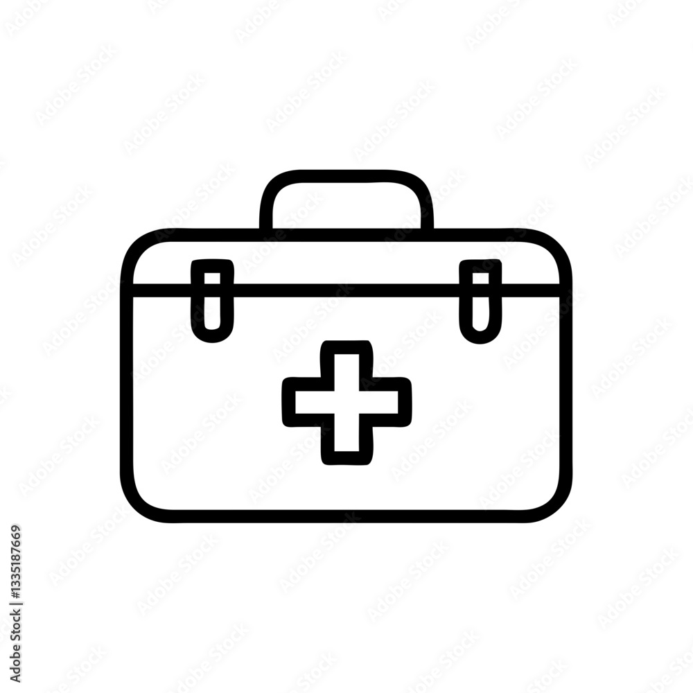 First aid kit icon, perfect for healthcare apps, emergency response websites, and workplace safety posters First aid kit icon, perfect for healthcare apps, emergency response websites, and workplace safety posters