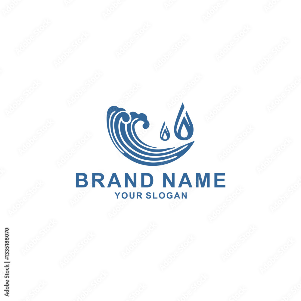 Fototapeta premium water logo vector illustration