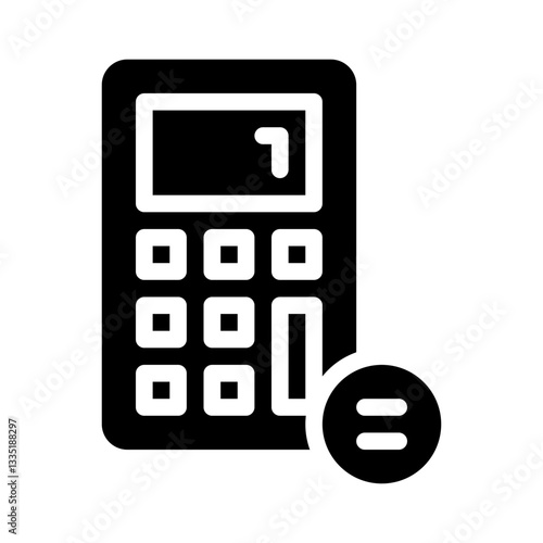 calculator glyph icon