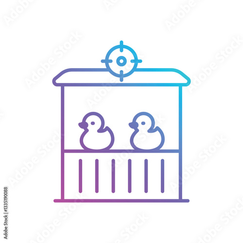 Duck Shooting Vector icon