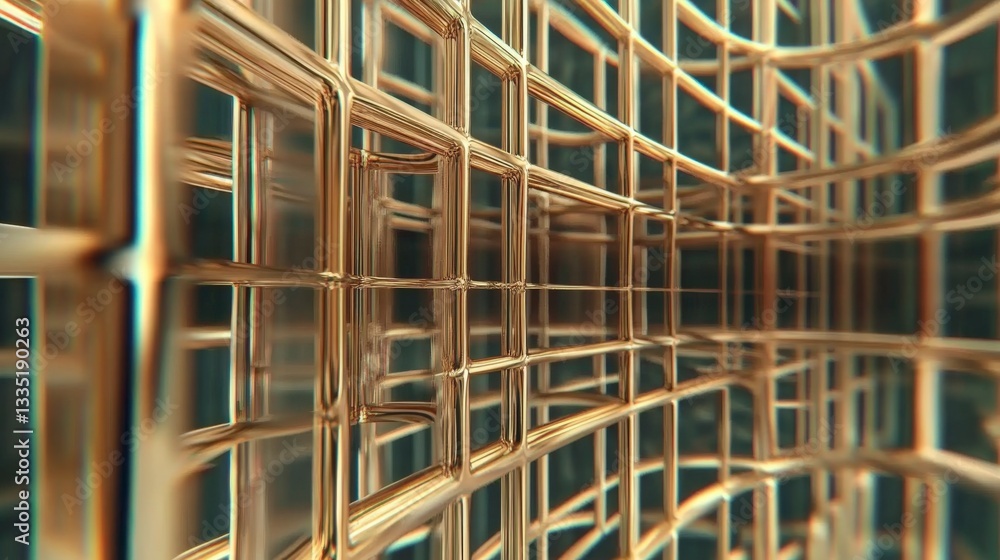 Golden Geometric Architectural Design: A Stunning Abstract Structure Golden Geometric Architectural Design: A Stunning Abstract Structure