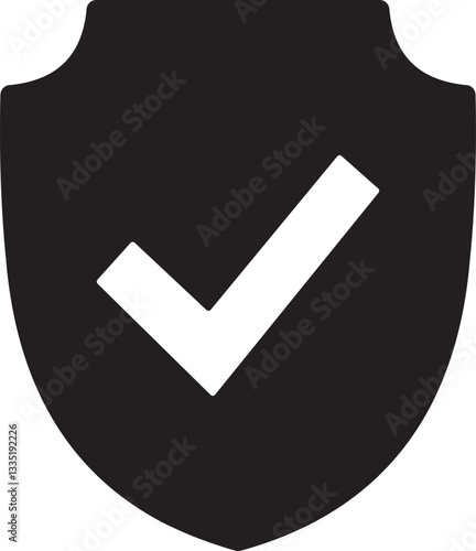 Black shield, protection, security, safety, secure icon