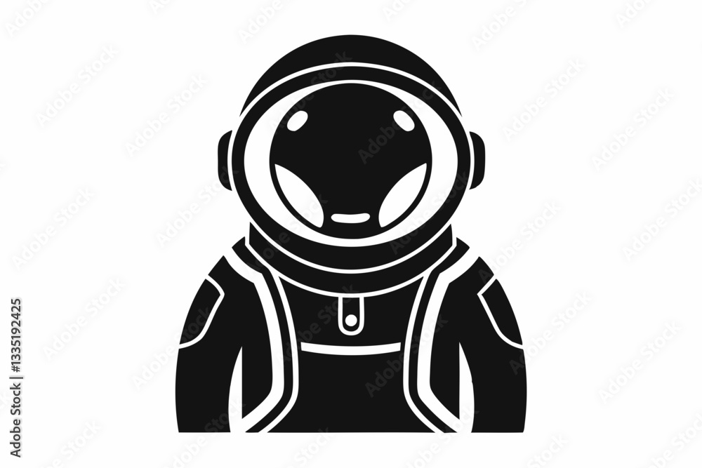 Obraz premium astronaut line art silhouette vector illustration