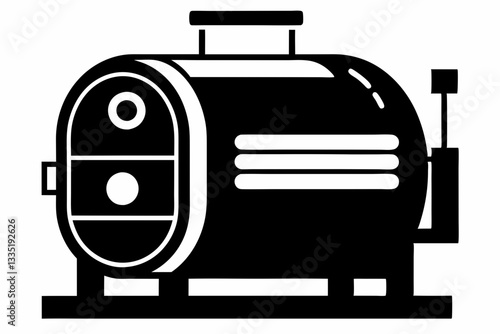 autoclave line art silhouette vector illustration