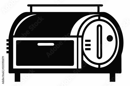 autoclave line art silhouette vector illustration