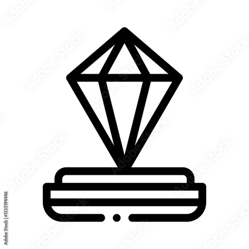 crystal glass line icon
