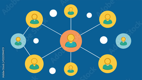 Network of Wealth A web of interconnected spheres with coins in the center showing how a few nodes wealthy individuals are more connected and influential while many others remain