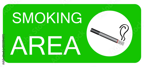 Sign poster smoking is allowed. Vector graphics