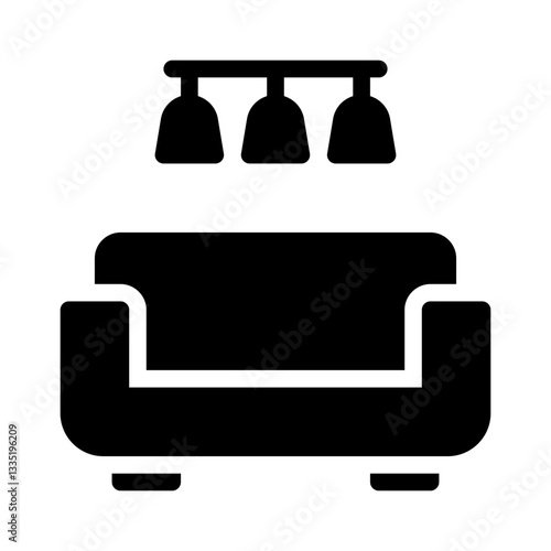 lounge chair glyph icon