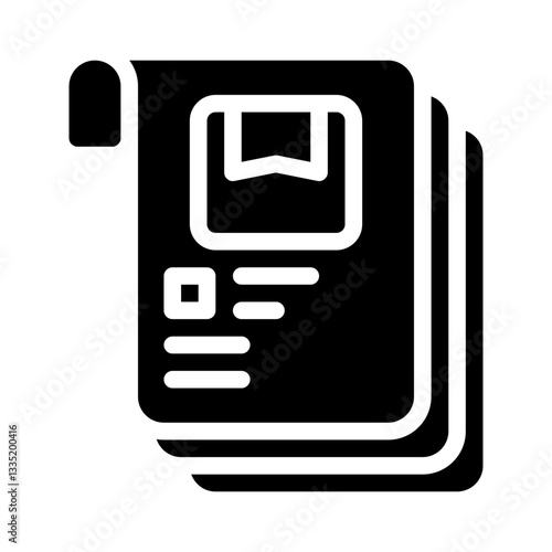 customs declaration glyph icon