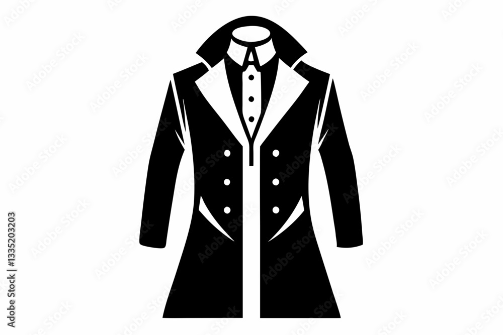men coat line art silhouette vector illustration men coat line art silhouette vector illustration