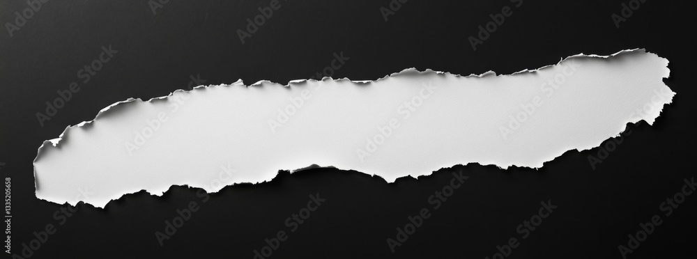 Torn White Paper on Dark Background Torn White Paper on Dark Background