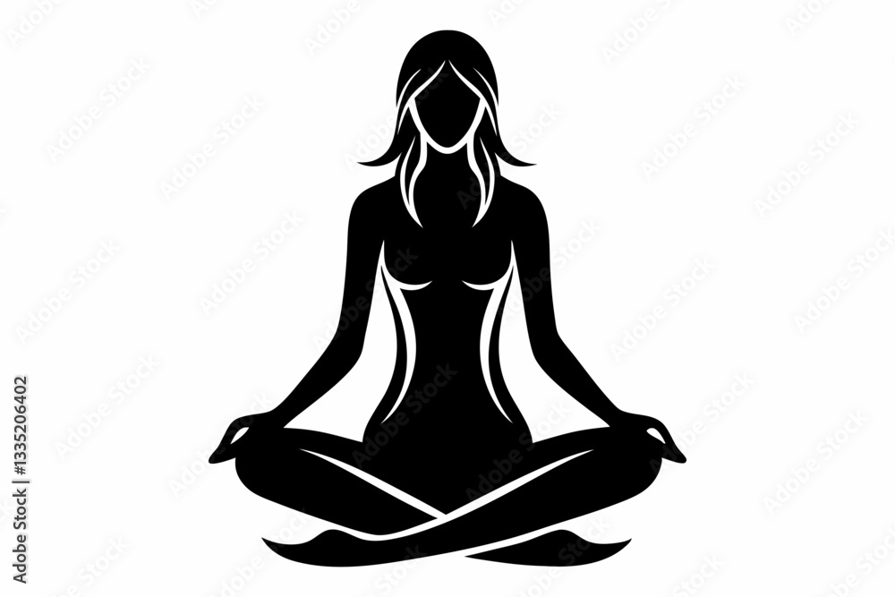 sitting woman line art silhouette vector illustration sitting woman line art silhouette vector illustration