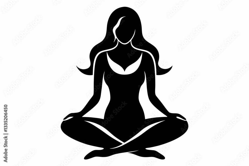 sitting woman line art silhouette vector illustration sitting woman line art silhouette vector illustration