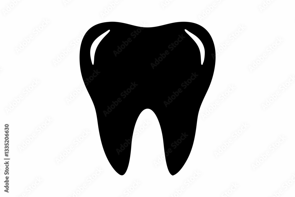 tooth line art silhouette vector illustration tooth line art silhouette vector illustration