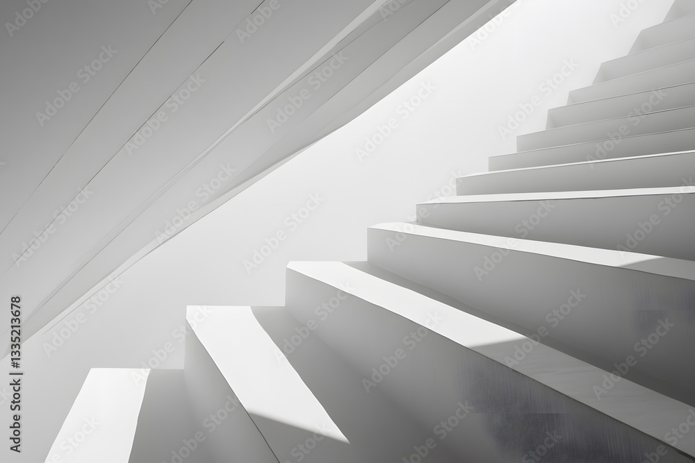 Abstract White Staircase Architecture Minimalist Design Abstract White Staircase Architecture Minimalist Design
