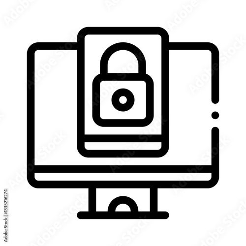 2FA line icon