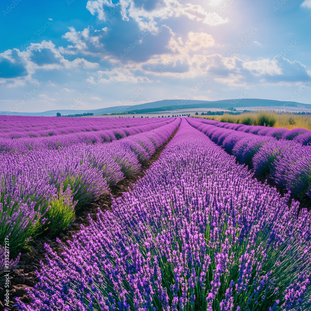 Naklejka premium ラベンダー畑