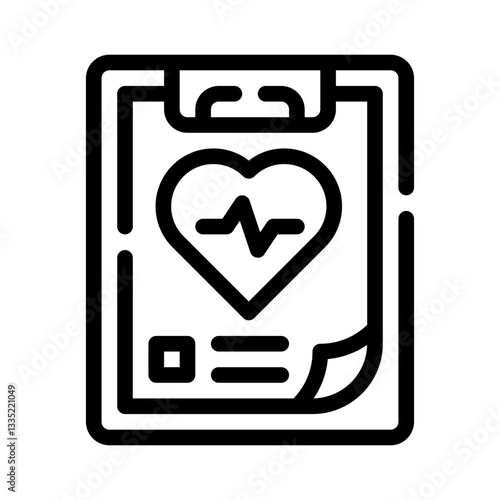 heart rate monitor line icon