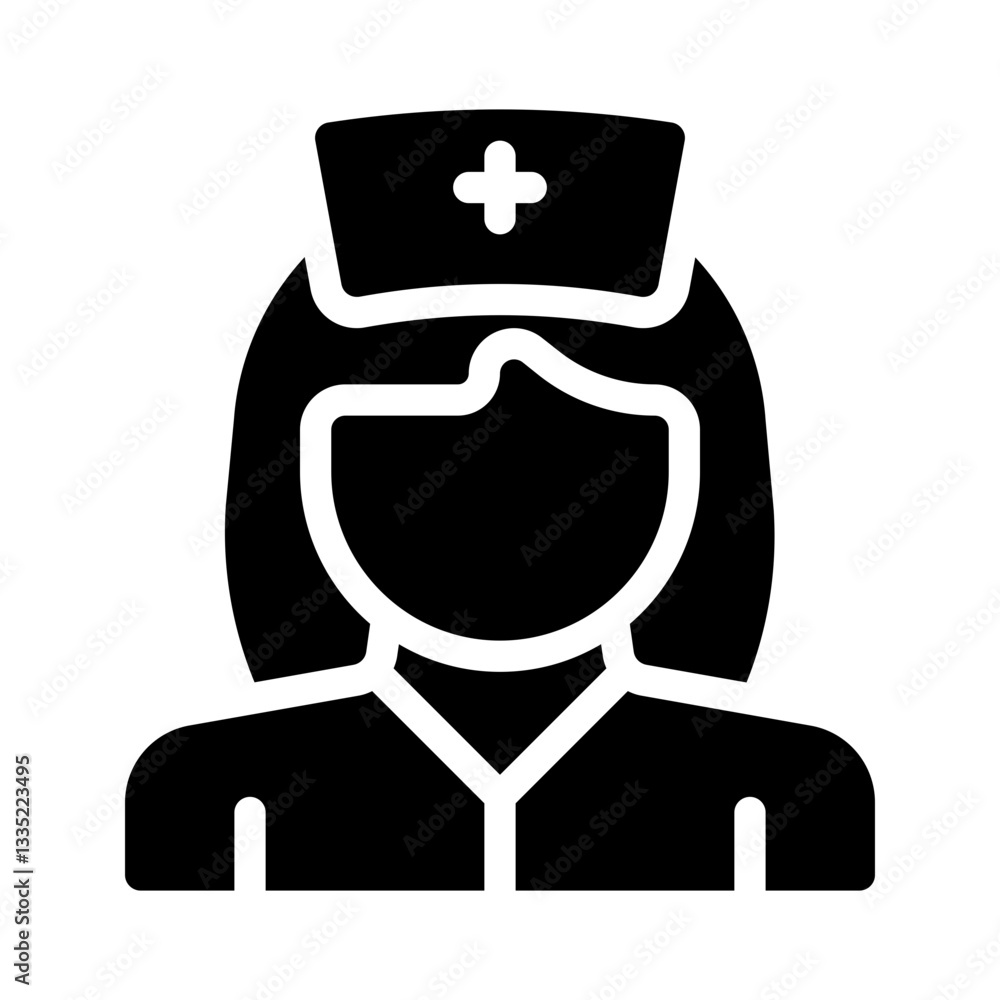 nurse glyph icon nurse glyph icon