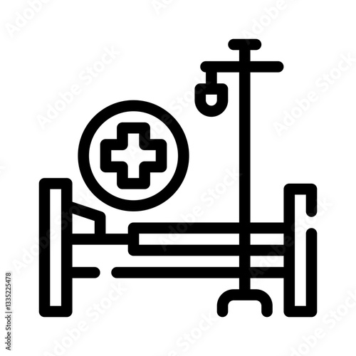 hospitalization line icon