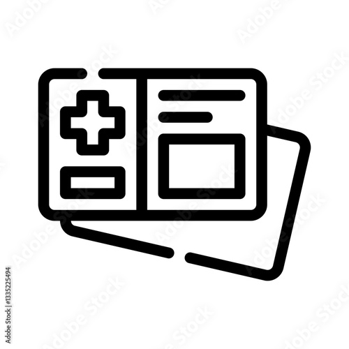 health insurance line icon