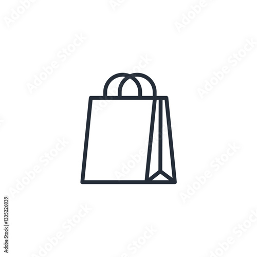 Shopping Bag icon symbol vector sign isolated on white background illustration for graphic and web design