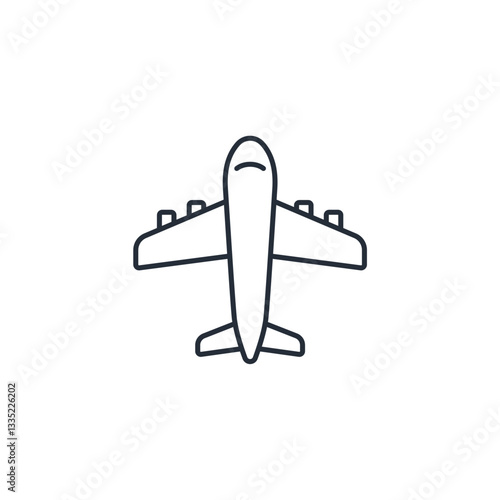 Airplane icon symbol vector sign isolated on white background illustration for graphic and web design