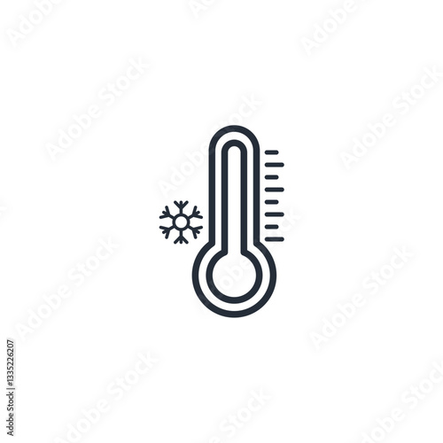 Thermometer icon symbol vector sign isolated on white background illustration for graphic and web design