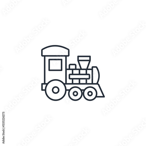 Train icon symbol vector sign isolated on white background illustration for graphic and web design