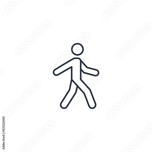 People Walking icon symbol vector sign isolated on white background illustration for graphic and web design