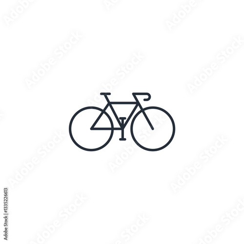 Bicycle icon symbol vector sign isolated on white background illustration for graphic and web design