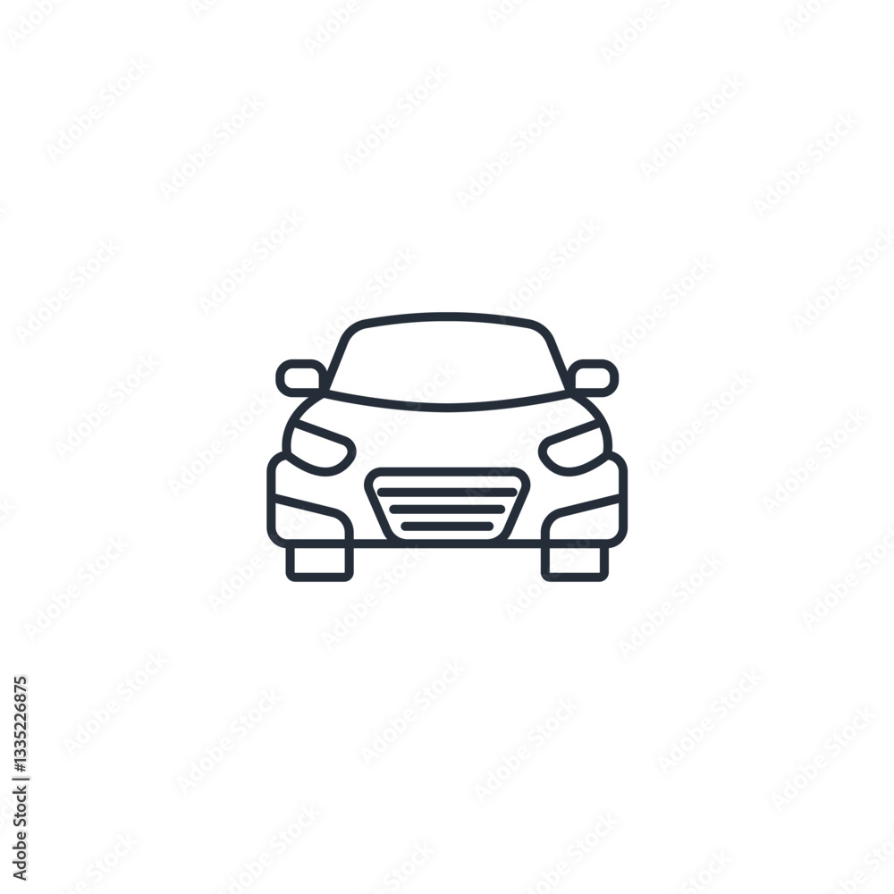 Car icon symbol vector sign isolated on white background illustration for graphic and web design Car icon symbol vector sign isolated on white background illustration for graphic and web design