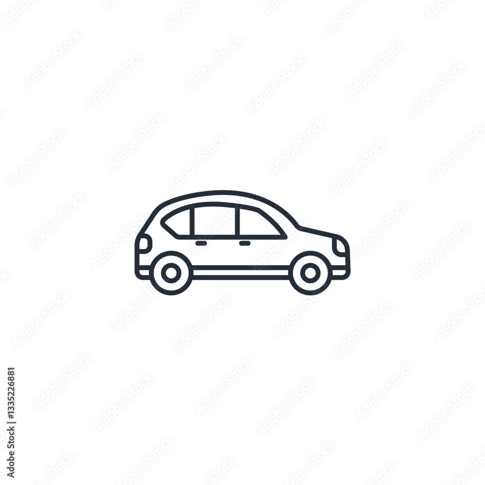 Car icon symbol vector sign isolated on white background illustration for graphic and web design Car icon symbol vector sign isolated on white background illustration for graphic and web design