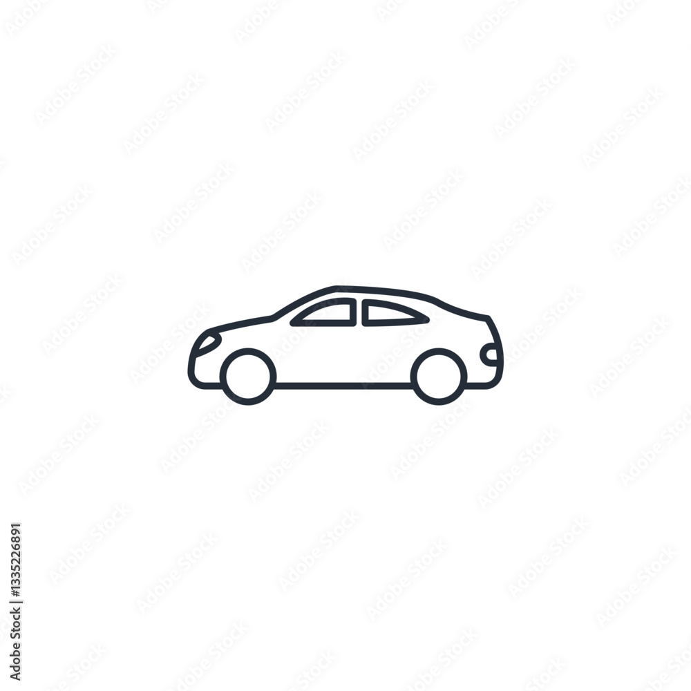 Car icon symbol vector sign isolated on white background illustration for graphic and web design Car icon symbol vector sign isolated on white background illustration for graphic and web design