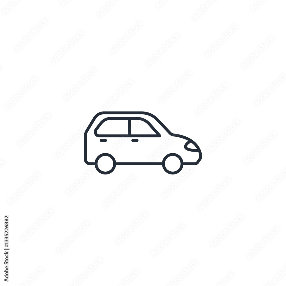 Car icon symbol vector sign isolated on white background illustration for graphic and web design Car icon symbol vector sign isolated on white background illustration for graphic and web design