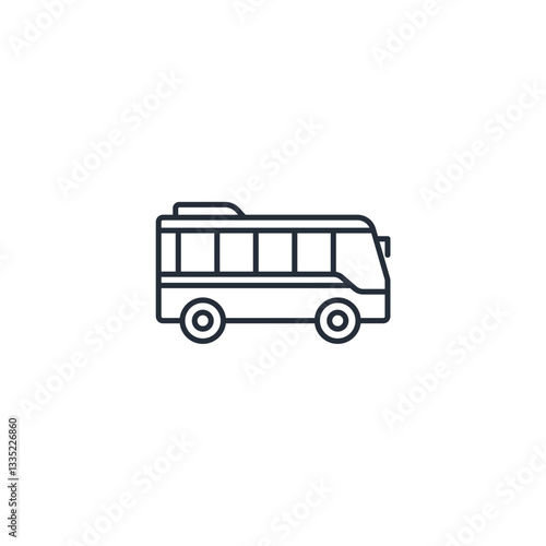 Bus icon symbol vector sign isolated on white background illustration for graphic and web design