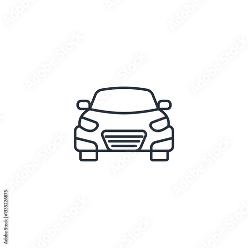 Car icon symbol vector sign isolated on white background illustration for graphic and web design