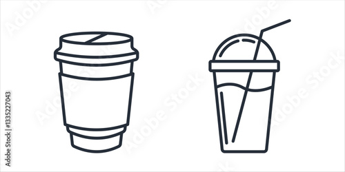 Coffee Cup icon symbol vector sign isolated on white background illustration for graphic and web design