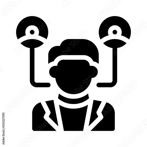doctor network glyph icon
