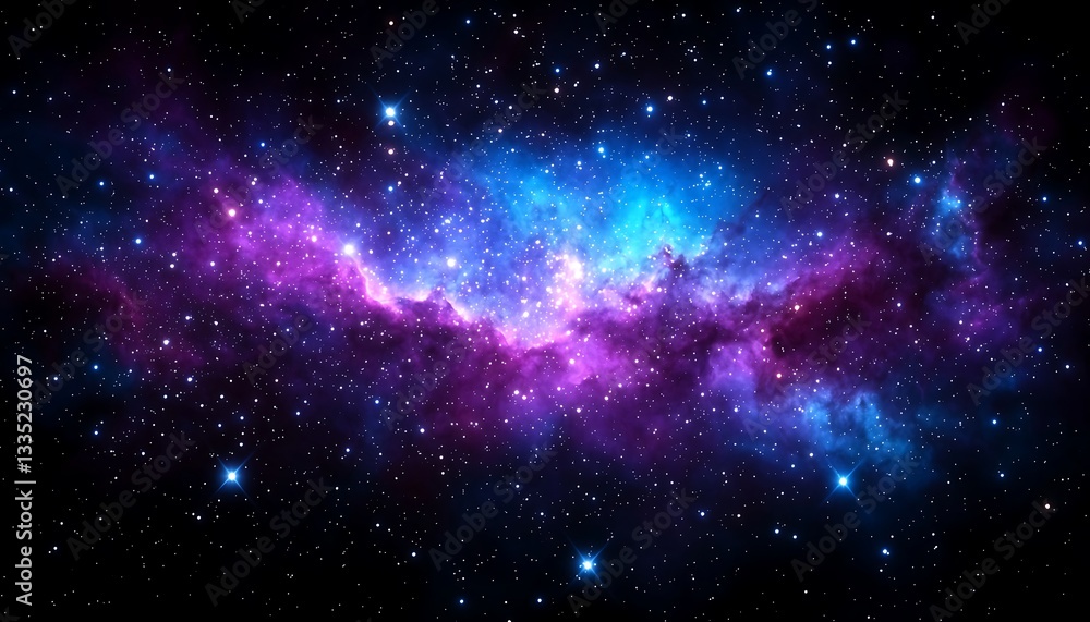 A Stunning Depiction of the Cosmos With Bright Stars and Nebulae A Stunning Depiction of the Cosmos With Bright Stars and Nebulae