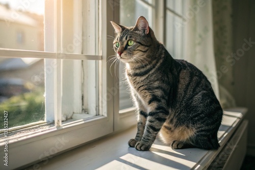 Wallpaper Mural cat on window Torontodigital.ca