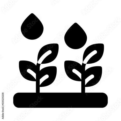 reforestation glyph icon