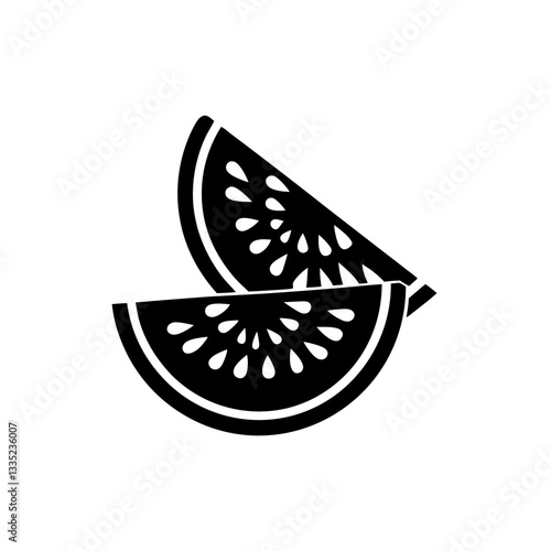 

creative details Watermelon Slice Icon vector illustration