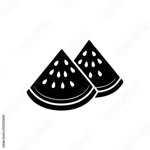 

creative details Watermelon Slice Icon vector illustration