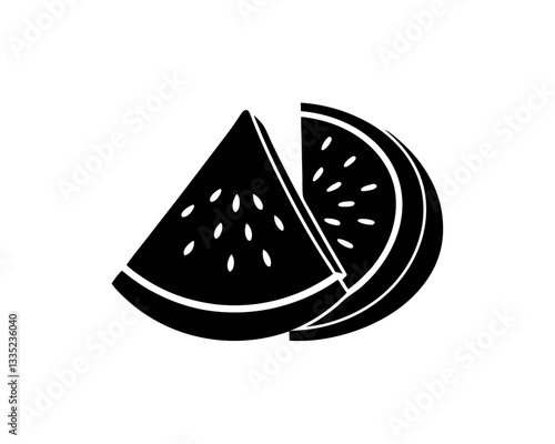 

creative details Watermelon Slice Icon vector illustration