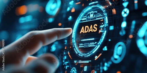 Wallpaper Mural Innovative adas features in automotive dashboard digital display modern technology high-tech environment user experience concept Torontodigital.ca