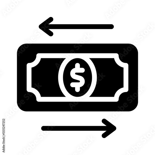 money transfer glyph icon